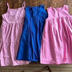Primary Pink and Blue Smocked Sundresses